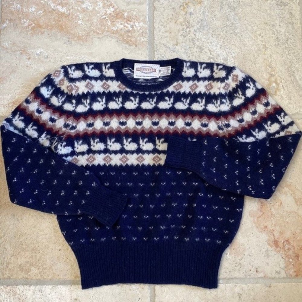 Vintage 80’s Shetland Wool Susan Bristol Sweater Size S